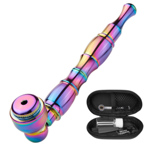 4.3" Metal Detachment Tobacco Smoking Pipe with Cap Lid Screens and Tools Screen