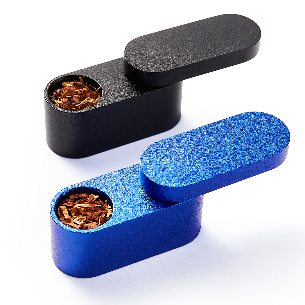 ( Pack of 2 ) 2" Metal Detachment Mini Tobacco Smoking Pipes with Caps Hand Pipe