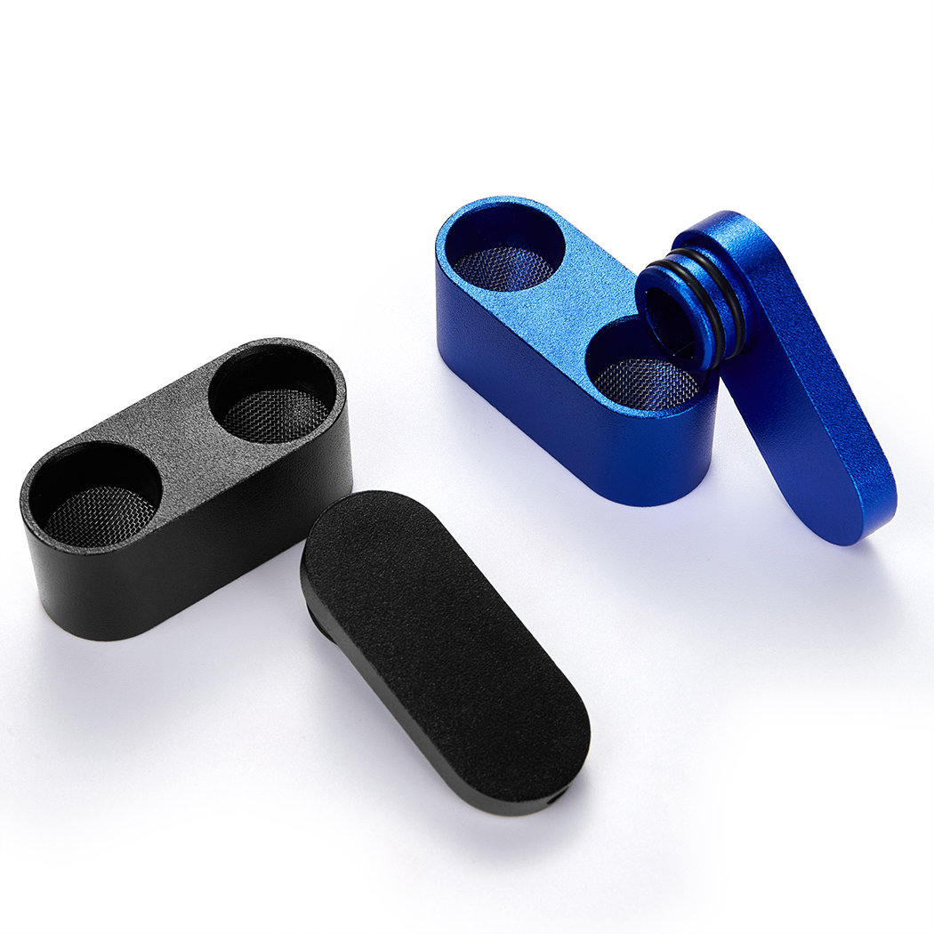 ( Pack of 2 ) 2" Metal Detachment Mini Tobacco Smoking Pipes with Caps Hand Pipe - Image 4